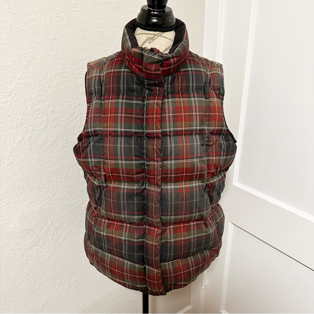 Eddie Bauer Goose Down Plaid Vest